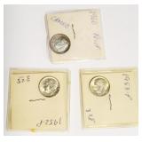 Lot of 3 U.S. Dimes
