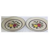 2 Stoneware 12" platters