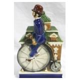 Ezra Brooks Man on Bike Bottle - 10.5" tall