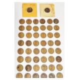 Lot of 50 U.S. One Cent Coins