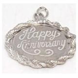 Happy Anniversary Sterling Charm/Pendant