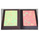 Pair of Framed Wall Art - 18.5" x 14"
