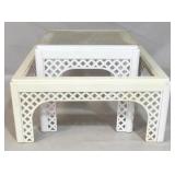 White Lattice Tables - AS IS