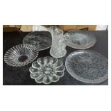 Assorted Glass, pitcher has crack in handle