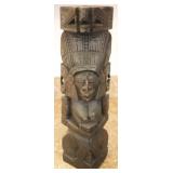 Carved Wood Sculpture - 17" tall
