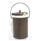 Vintage Ice Bucket w/ tongs - 9 x 8