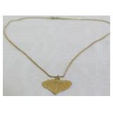 Monet leaf necklace, 26"