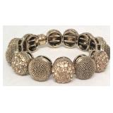 Goldtone Rhinestone Bracelet w/ Magnetic Clasp