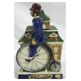 Ezra Brooks Man on Bike Bottle - 11" tall