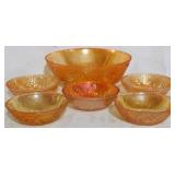 Jeanette Iris & Herringbone 6 pc berry bowl set