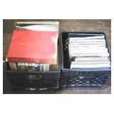 2 Milk Crates w/ assorted books