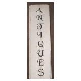 Antiques sign, 26 x 7