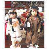 2 15" Native American dolls