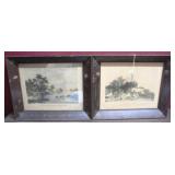 Pair of Framed Prints - 15 x 12.5