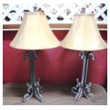 Pair of Table Lamps - 28" tall each
