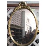 Oval gilded wall mirror, 19.5 x 13