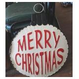 Merry Christmas metal sign, 22"