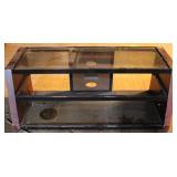 Glass top media stand, 20 x 48 x 17