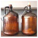 2 Brown Clorox gallon size bottles
