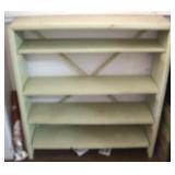 Painted wood shelf, 43.5 x 39 x 10
