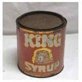 King Syrup tin, 5"