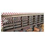 Large 2 pc wood store shelves, 184 x 78 x 17