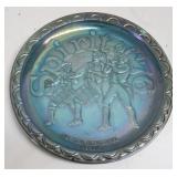Carnival Glass Plate - 8" round
