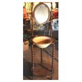 Washstand with mirror & bowl, 53 x 21 x 19