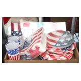 Tray Lot of Patriotic Paper Products