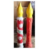 2 Vintage candle blow molds, 40"