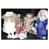 Shelf lot of Assorted dolls