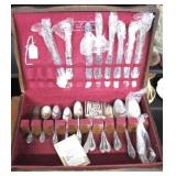 Wood Flatware Box w/ Contents - 16 x 12