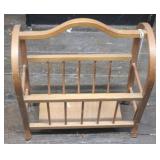 Wood Magazine Rack - 15 x 9 x 18