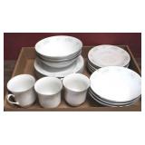 Tray lot of China Garden Dishes