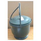 Vintage Metal Ice Bucket - 14" tall