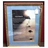 Framed "Footprints" Print/Poem - 13 x 18