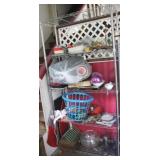 Metal Shelf w/ Assorted Items - 36 x 15 x 72