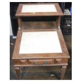 Step Down One-drawer end table