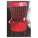 Red Wood Rocking Chair - 22 x 20 x 42
