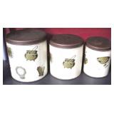 Vintage Metal Canister Set - 3 pcs