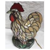 Stained Glass Rooster Light - 14" tall