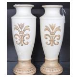 Pair of Candle Holders - 13" tall