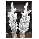 Pair of Christmas Trees - 32" tall