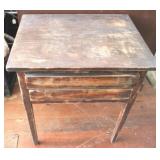 2 Drawer wood table, 26 x 23