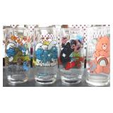 Smurf & Care Bear Tumblers - qty 4, 6" tall