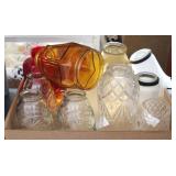 Tray Lot of Glass Items