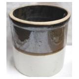 Brown & white crock, 7.5"
