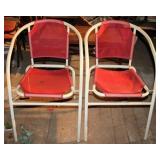 Pair chairs, 30 x 21 x 19