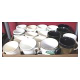 Tray lot of Assorted Coffee Cups