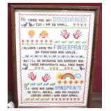 Framed Needlepoint - 13 x 17